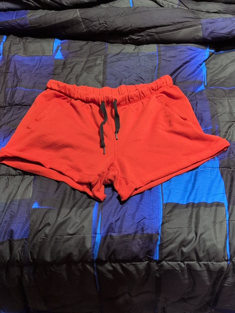 PINK Victoria's Secret Red Fleece Athletic Lounge Shorts